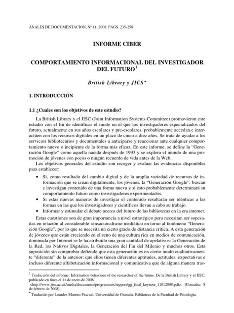 PDF COMPORTAMIENTO INFORMACIONAL DEL INVESTIGADOR DEL FUTURO