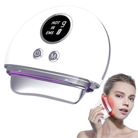 Electric Gua Sha Bian Stone Facial Tool Led Gua Sha Facial Massage