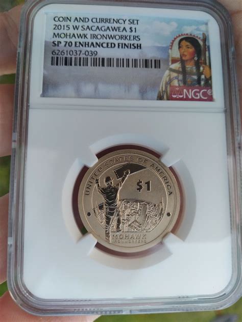 W Sacagawea Mohawk Ironworkers Ngc Sp Enhanced Finish Low