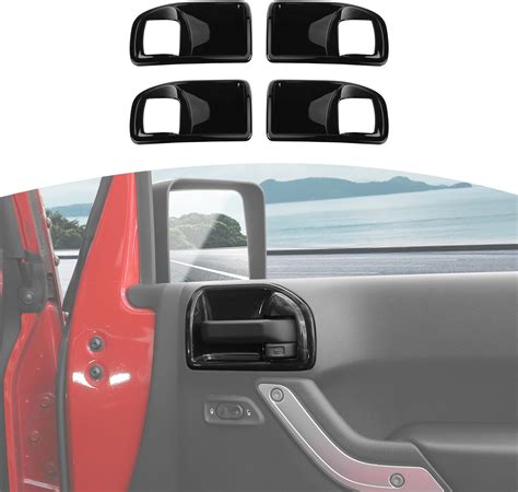 Amazon Rt Tcz For Jeep Jk Inner Door Handle Bowl Cover Trim Red