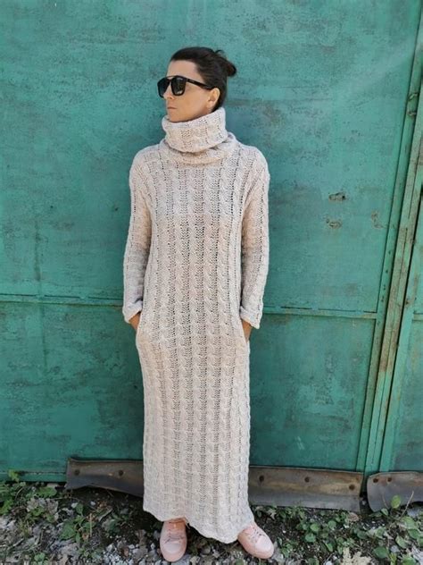 Cable Knit Maxi Dress Knit Maxi Dress Winter Maxi Dress Sweater