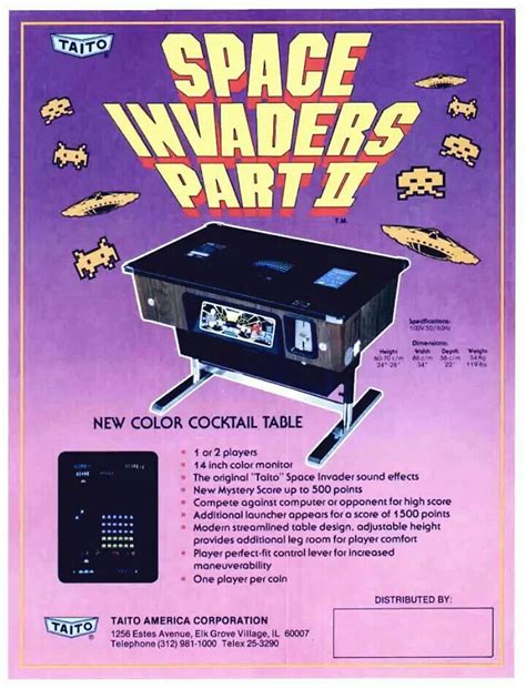 Space Invaders Arcade Game Flyer 1978 Midway Manufacturing Co