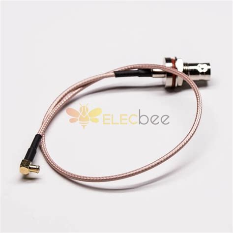 20pcs Rf Cable Coaxial Waterproof Bnc Female Bulkhead To Right Angle Mcx Male Cable Assembly Crimp