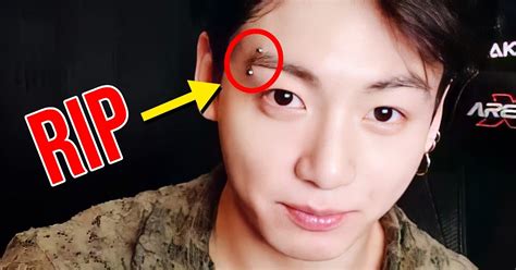 Btss Jungkook Has Ditched His Eyebrow Piercing And Armys Are Mourning