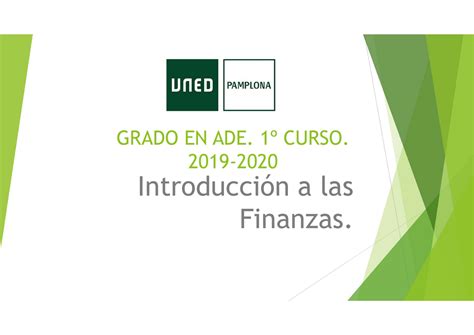 Tema Intro Finan Apuntes Grado En Ade Curso