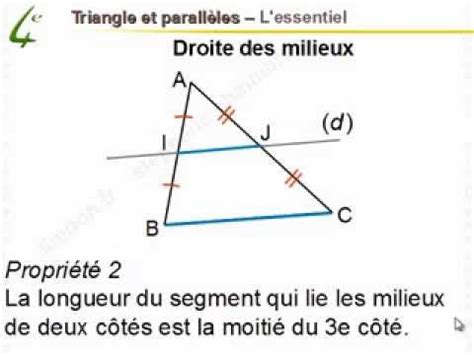 Maths Me Triangle Et Parall Les Math Matiques Quatri Me Youtube