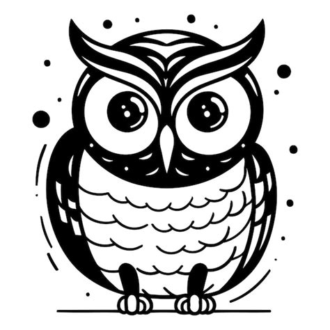 Illustration Vectorielle De Hibou Isol E Sur Un Fond Blanc Vecteur