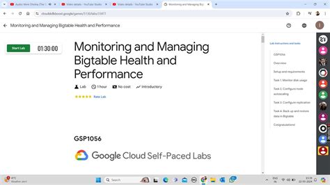 Monitoring And Managing Bigtable Health And Performance Lab Solution