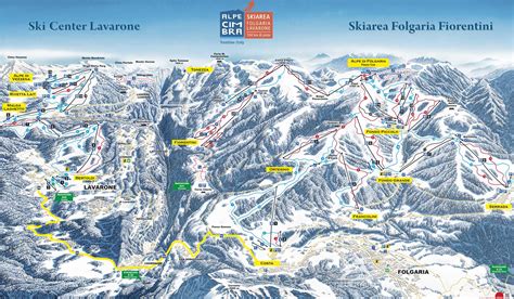 Mappa Impianti E Cartina Delle Piste Skirama Folgaria Alpe Cimbra