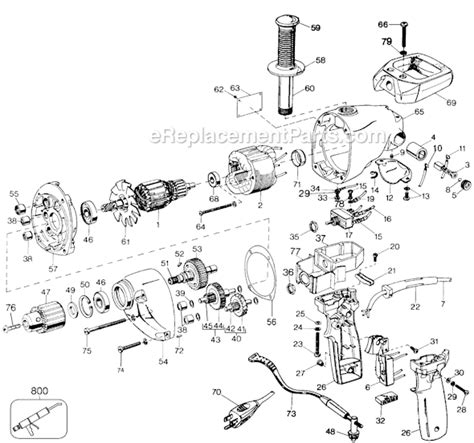 Black and Decker 1321 1/2 HD Drill 120 Volt OEM Replacement Parts From ...