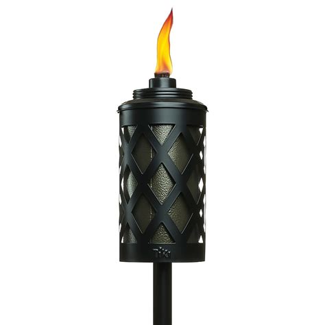 Tiki 65 In Black Steel Garden Torch Urban Metal Stand Torch India At