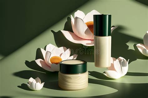 Elegant Beauty Products With Lotus Flower Design Ideal For Spa And
