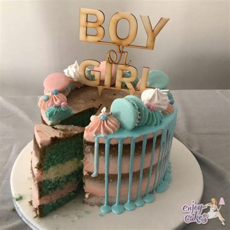 Semi Naked Genderreveal Taart Enjoy Cakes