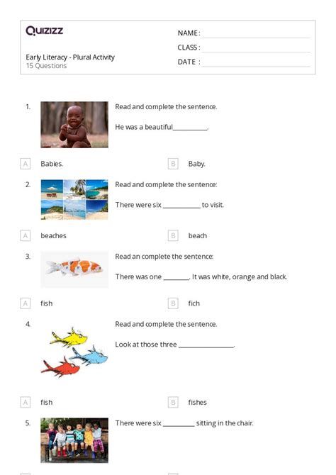 Early Literacy Worksheets For Nd Grade On Quizizz Free Printable