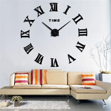 Horloge Pendule Inch Black Grande Horloge Murale Quartz D