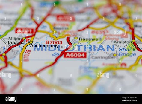 Midlothian map hi-res stock photography and images - Alamy