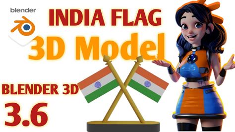 Create India Flag Blender 3d Beginner Animation Tutorial Hindi