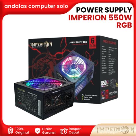 Jual Power Supply Psu Gaming Imperion Watt Pin Rgb Atx Psu Game