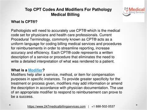 Ppt Top Cpt Codes And Modifiers For Pathology Medical Billing