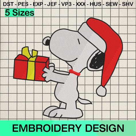 Snoopy Santa Claus Embroidery Design Snoopy Santa Claus Christmas