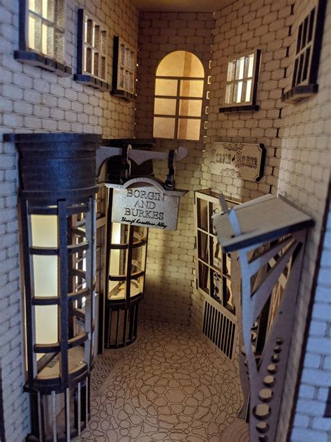 Knockturn Alley Themed Book Nook Shelf Insert Diy Alley Book Etsy Uk