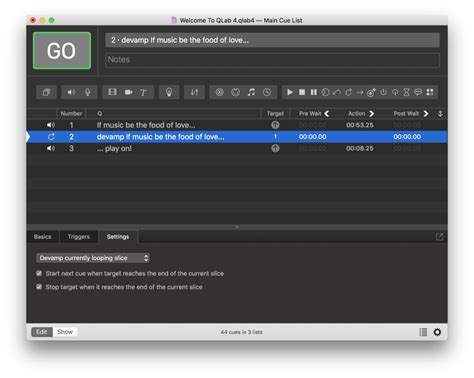 Devamp Cues QLab 4 Documentation