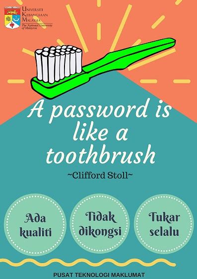 Poster 2 Password Is Like A Toothbrush