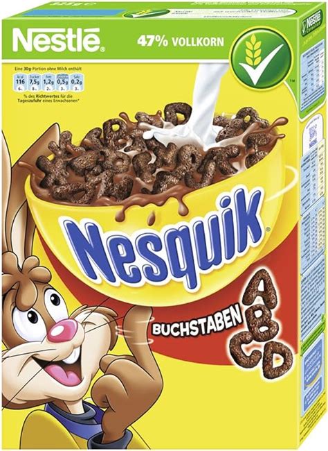 Nestlé Cerealien Nesquik Letras 325 g 3 unidades 325 g Amazon es