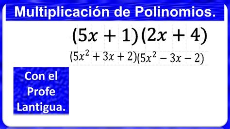 Multiplicación de Polinomios 1 YouTube