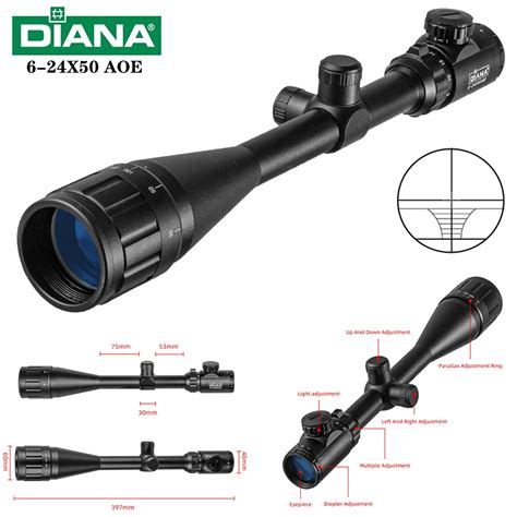 Diana X Aoe Tactics Rifle Scope Green Red Dot Light Sniper Gear