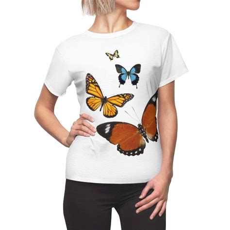 Butterfly Shirt Large Butterflies Shirt Graphic Tee Etsy T Shirts