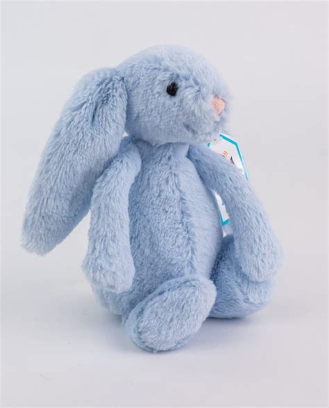 Jellycat Bashful Blue Bunny Ratthle New Baby Soft Toy Send A Cuddly