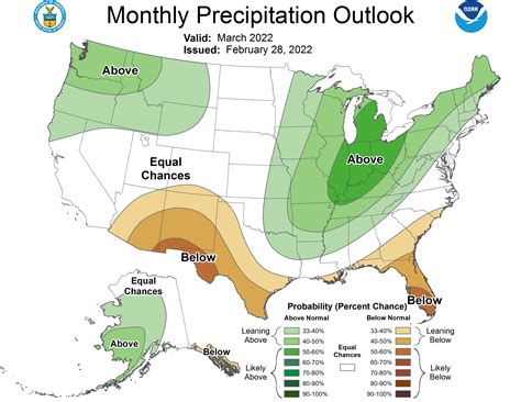 March 2022 Temperature And Precipitation Outlooks