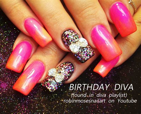 Nail Art By Robin Moses Dark Shadows Nail Birthday Nails Hot