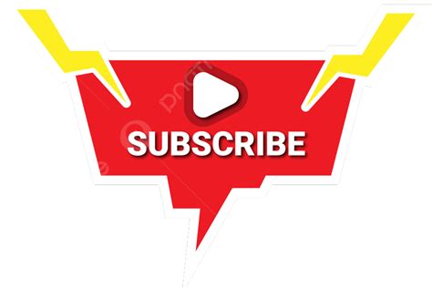 Logotipo Do Botão De Inscrição Do Youtube Tema Relâmpago Png Inscrever Youtube Png Botão De