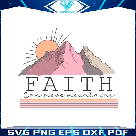 Retro Faith Can Move Mountain SVG