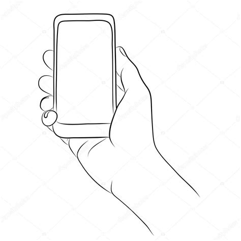 Hand Holding the Smart Phone Stock Vector Image by ©taesmileland #48670137