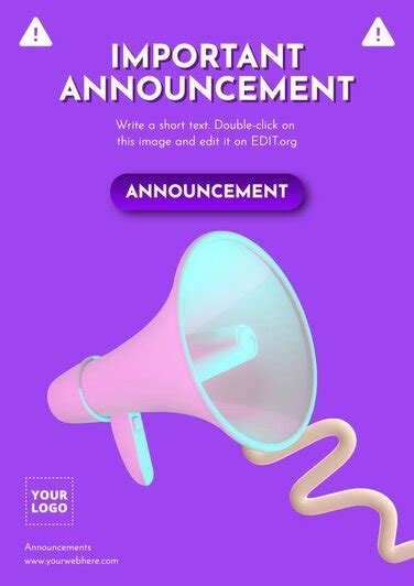 Design Creative Announcement Poster Templates