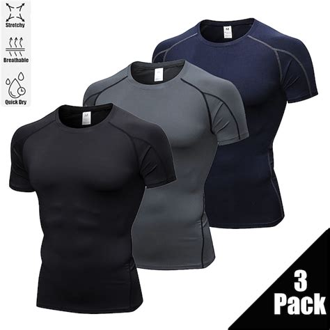 Arsuxeo Pour Hommes Pack Couche De Base Chemise De Compression