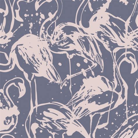 Blue Flamingo Wallpaper - Peel and Stick - The Wallberry