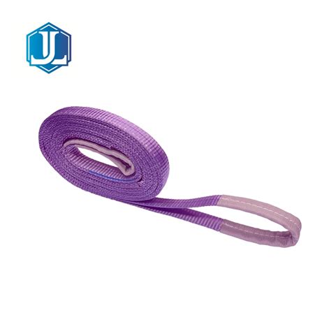 1t 1ton 1000kg Polyester Flat Eye Lifting Belt Webbing Sling En1492 1