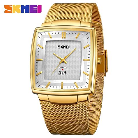 Skmei Luxury 10bar Waterproof Square Quartz Watch Simple Watch For Men