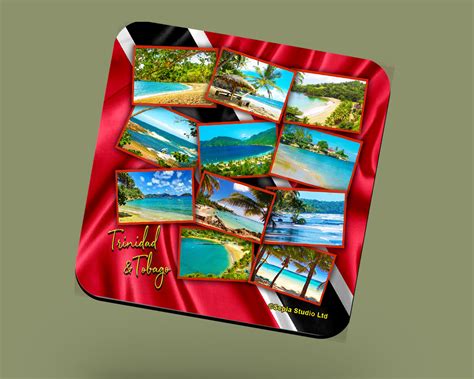 Corkback Coaster (Architechture) Trinidad & Tobago Beaches - Sepia Studio Ltd