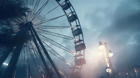 Premium AI Image | Ferris wheel at night