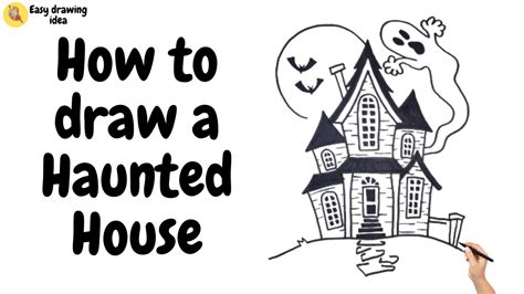 How To Draw A Haunted House Step By Step