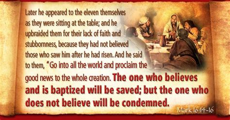 Mark The One Who Believes And Is Baptized Will Be Saved But