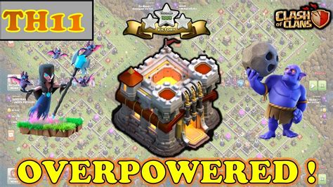 Th11 Golem Bowler Witch With Zap Quake Overpowered 🔥 Best Th11