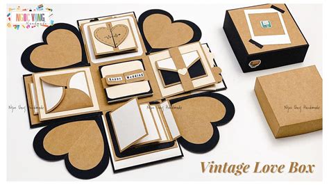 Vintage Explosion Box Tutorial Hộp quà tình yêu cổ điển NGOC VANG