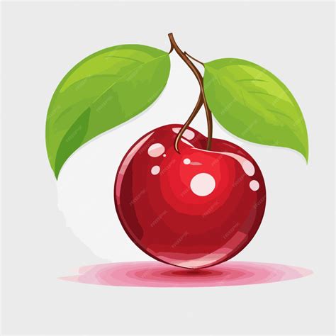 Premium Vector Cherry Vector On A White Background