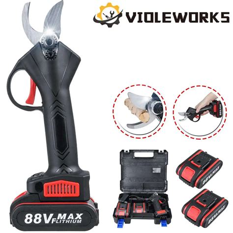 Violeworks Mm Electric Pruner Shear Cordless Rechargeable Fruit Tree